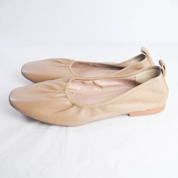 Kelly and Katie Womens 7.5 Nude Beige Nayana Ballet Flat Leather Slip On - Picture 4 of 8